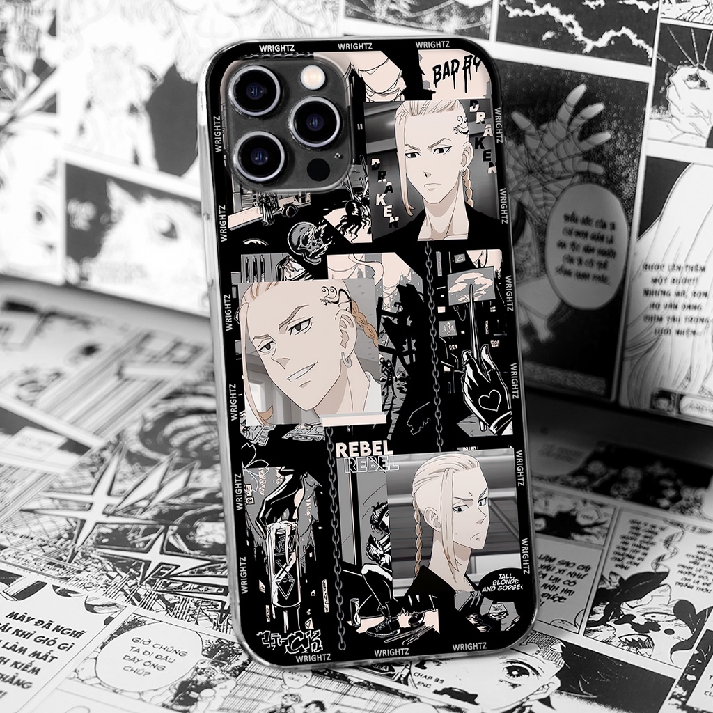 Ốp lưng iphone anime Tokyo Revengers nhân vật Mikey Draken phụ kiện ốp điện thoại trang trí thời trang