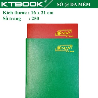 Gói 2 cuốn Sổ tay ghi chép Bìa Da Mềm KTBOOK Cao Cấp nhiều Màu kích thước A5 mã 320 giấy ruột caro - 250 trang