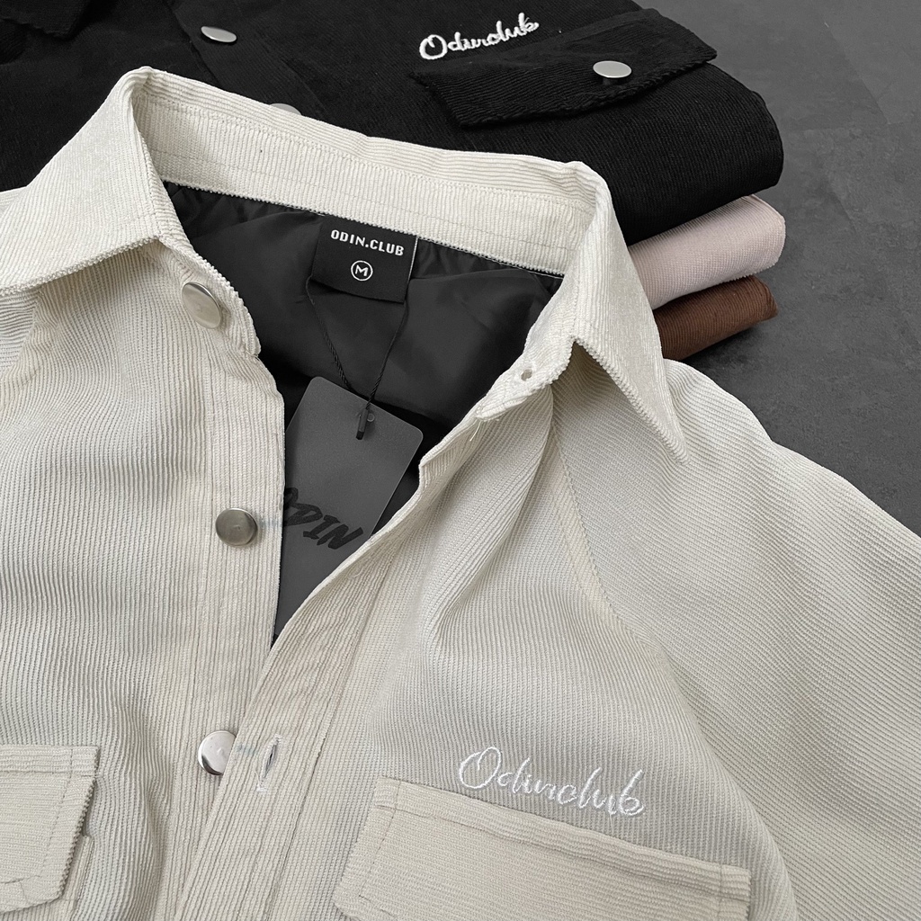 Áo Jacket ODIN CLUB Khaki, Áo Khoác Jacket Nhung Tăm Corduroy Form Rộng, Local Brand ODIN CLUB