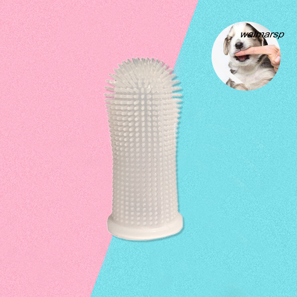 Bàn Chải Đánh Răng Bằng Silicon Mềm Đeo Ngón Tay Chống Mài Mòn Cho Thú Cưng