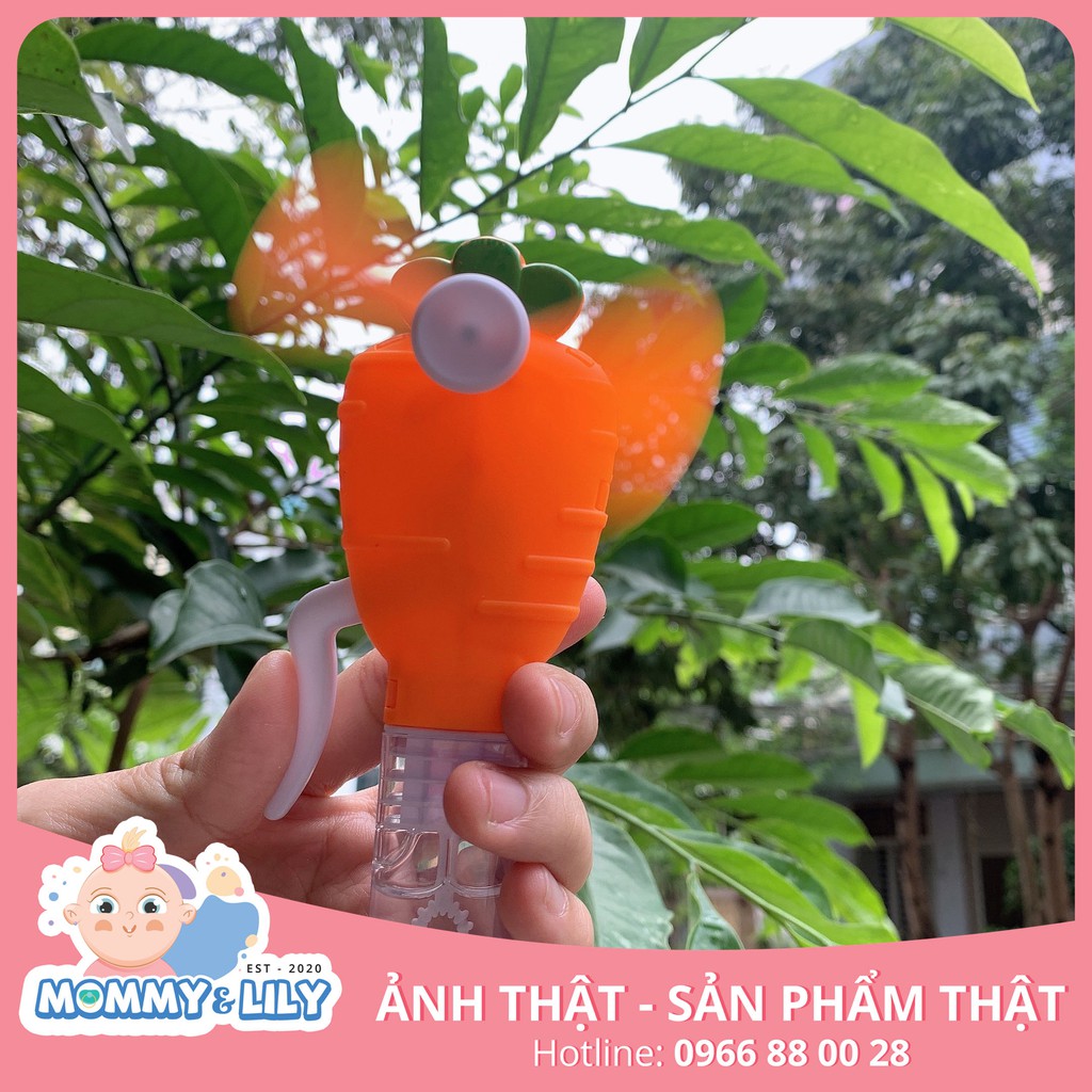 Quạt cầm tay mini kèm thổi bong bóng dễ thương