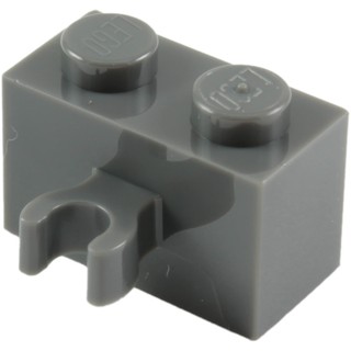 [1 Cái] LEGO Gạch 1x2 Với Vòng Kẹp Dọc, Xám Đậm ID 6127738 95820