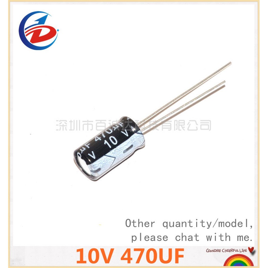 Set 50 Tụ Điện Chất Lượng Cao 10v 470uf 470uf10v 6 * 12