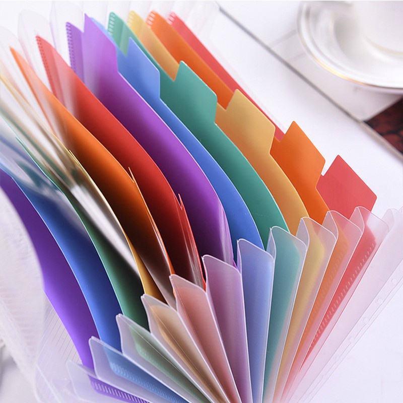 Bìa đựng tài liệu khổ A6 bằng nhựa chống thấm nước nhiều màu sắc tiện dụng