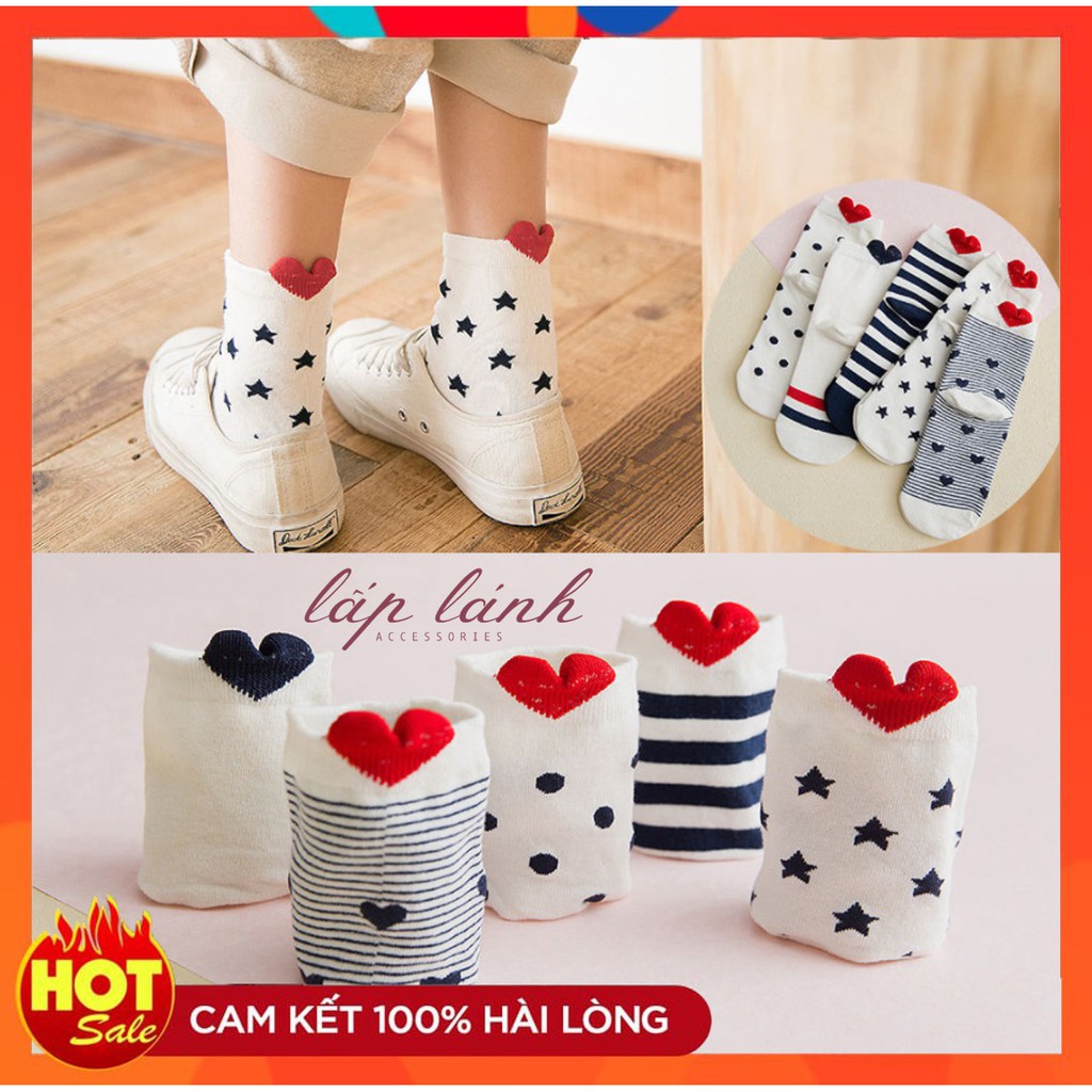 [Có sẵn] TẤT VỚ CỔ CAO TRÁI TIM GẤU MÈO HỌA TIẾT ĐỘC LẠ QUÀ TẶNG TÌNH YÊU TÌNH BẠN Ý NGHĨA VALETINE V01