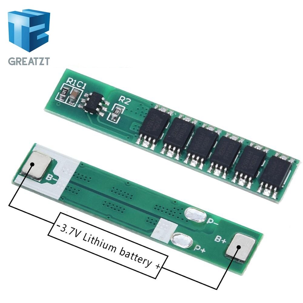 Bảng mạch bảo vệ pin 1S 7.5A 10A 15A 3.7V Li-ion 3 4 6MOS BMS PCM cho pin sạc Lion đa năng