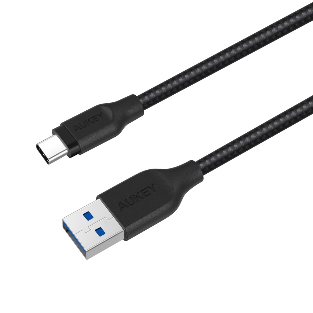 Cáp sạc nhanh AUKEY CB-AC1 3A QC3.0 Dây sạc type C 1.2m cho Samsung Xiaomi MacBook Nintendo Switch Android
