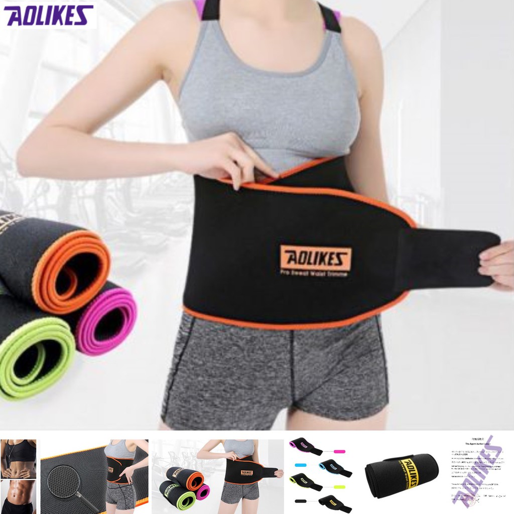 Bán sỉ - Đai cuốn nóng giảm mỡ bụng Aolikes Al 7980 (1 chiếc), hỗ trợ giảm cân, vòng 2 chuyên gym - chính hãng