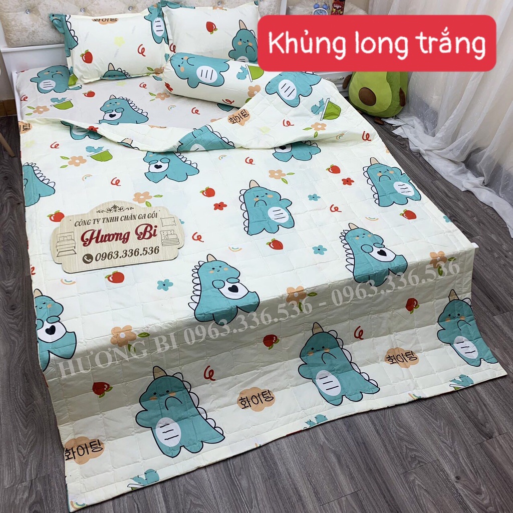 Bộ Chăn hè dễ thương cho bé Ga Gối Cotton Poly Combo 5 Món - Nhiều Mẫu Lựa Chọn - Hương Vũ Bedding