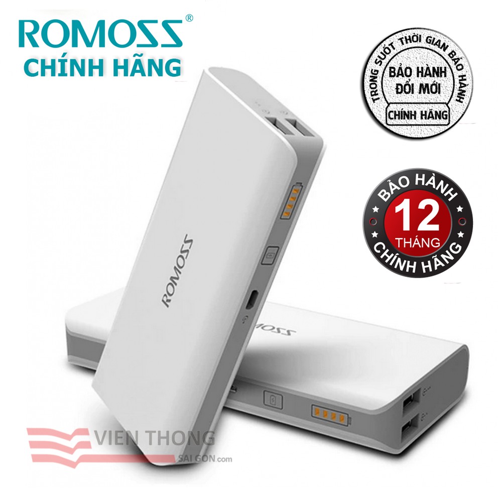 (Loại tốt) Pin dự phòng lõi Polymer Romoss 30.000mah Chính Hãng.