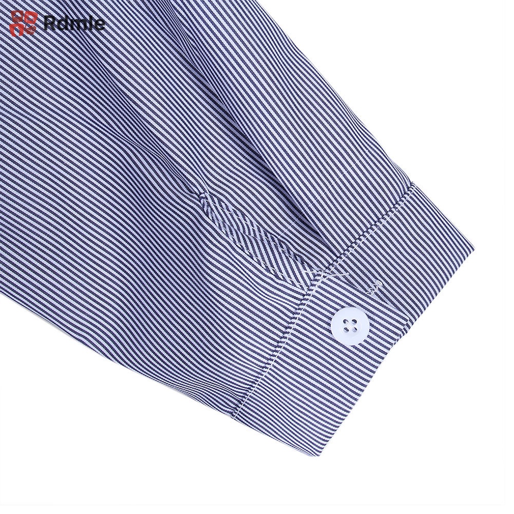 Đầm Sơ Mi Tay Lửng Cài Nút Họa Tiết Kẻ Sọc Thời Trang Xuân Hè Phong Cách Hàn Quốc Cho Nữ