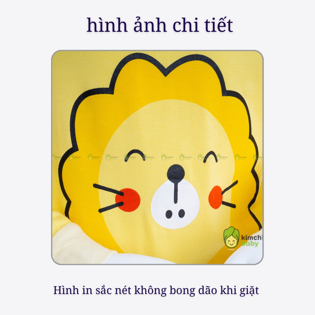 Đồ Bộ Bé Trai, Bé Gái Minky Mom Vải Thun Lạnh Thỏ Hồng Sư Tử Vàng Viền Cổ, Bộ Dài Tay Cho Bé Mặc Thu Đông MKMTD2148