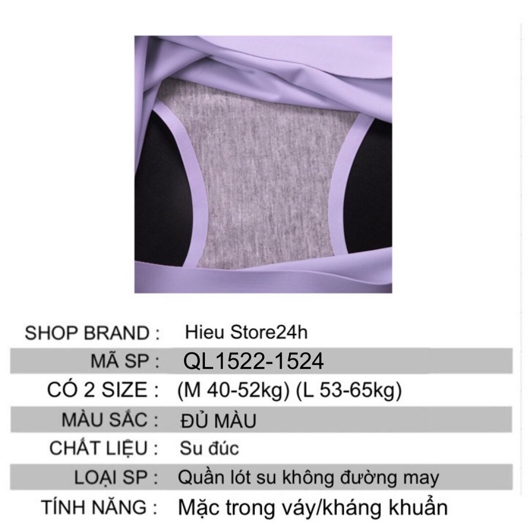 Combo Quần Lót Nữ Su Đúc Thông Hơi, Quần Chíp Su Thoáng Khí Kháng Khuẩn Hieu Store24h 1522-1524