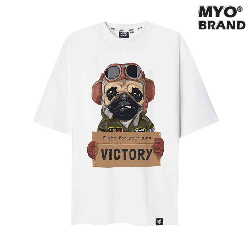 Áo Thun Unisex MYO Pug Dog Aviator 2652