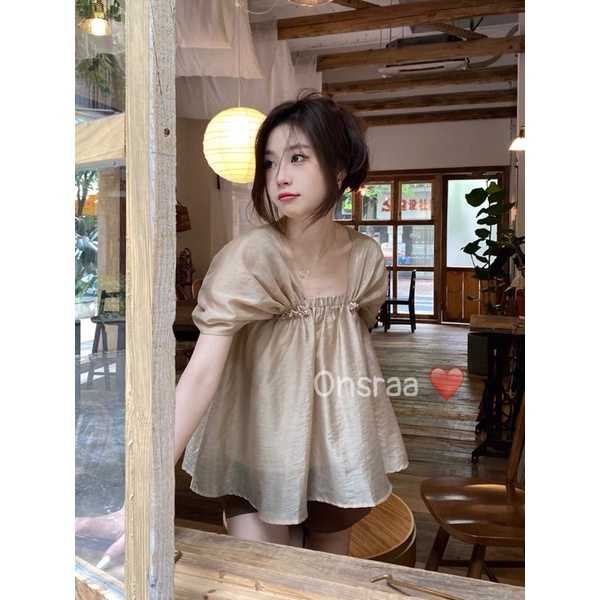 ❤ÁO  PHI TẦN VAI NHÚN XẾP LY XINH QUÁ❤️