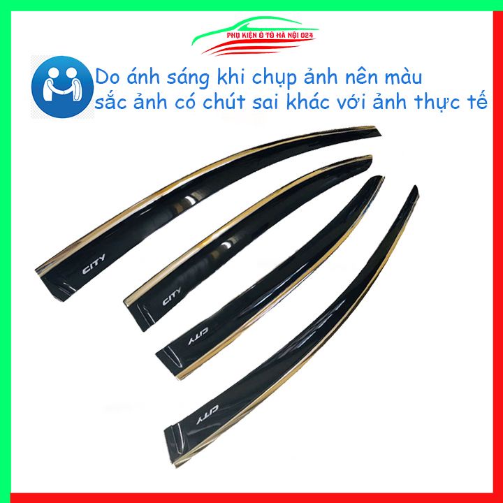 Vè che mưa ô tô City 2015-2020 chỉ inox cao cấp