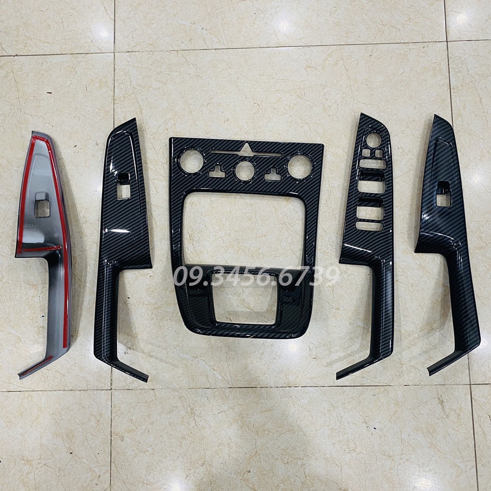 Ốp nội thất xe Hyundai Creta 2021 2022 2023 mẫu carbon / vân đá chất liệu nhựa ABS cao cấp - 5 chi tiết