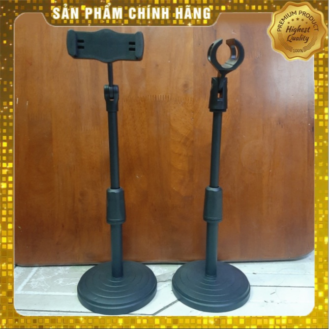 Kẹp Mic + Điện Thoại Tăng Giảm Chiều Cao Phù Hợp Để Bàn