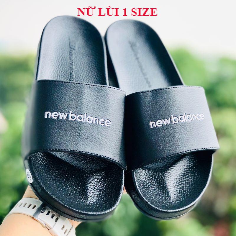 Dép unisex 𝐍𝐄𝐖 𝐁𝐀𝐋𝐄𝐍𝐂𝐄 ❤️FREESHIP + Hộp❤️dép NB newbalence quai ngang thể thao nam nữ thêu nỗi new balence,đen