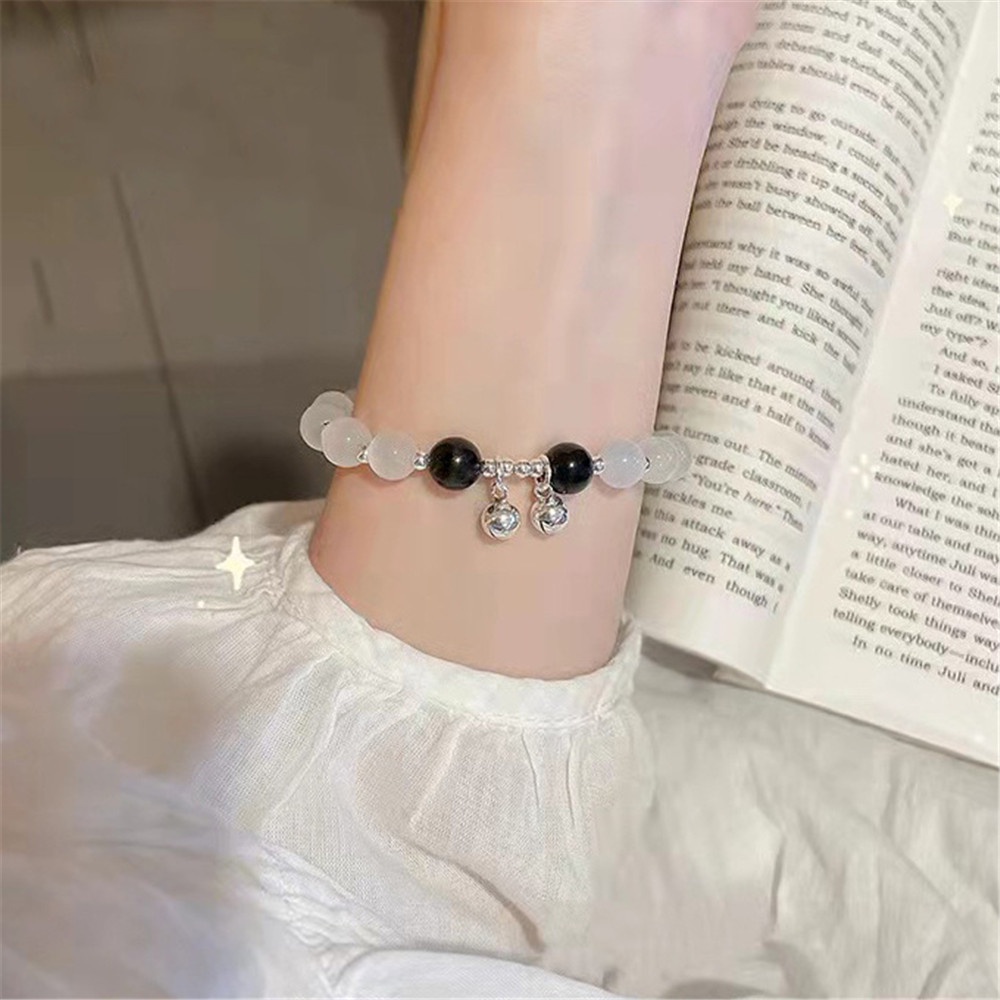 Vòng Tay Xâu Hạt Đá Mặt Trăng Tự Nhiên Dễ Thương Dành Cho Bạn Nữ
