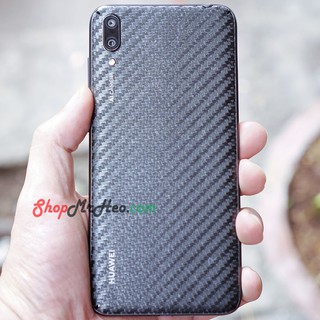 Bộ 3 Skin Dán Mặt Sau Lưng Vân 3D Huawei Y7 Pro 2019