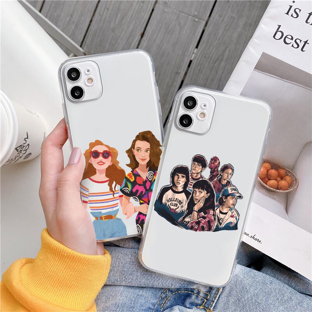Ốp Điện Thoại Trong Suốt Họa Tiết stranger things Mùa 4 Cho iphone 6 / 6s 7 / 8 X XS XR XSMax 11pro 12 Pro 13Promax