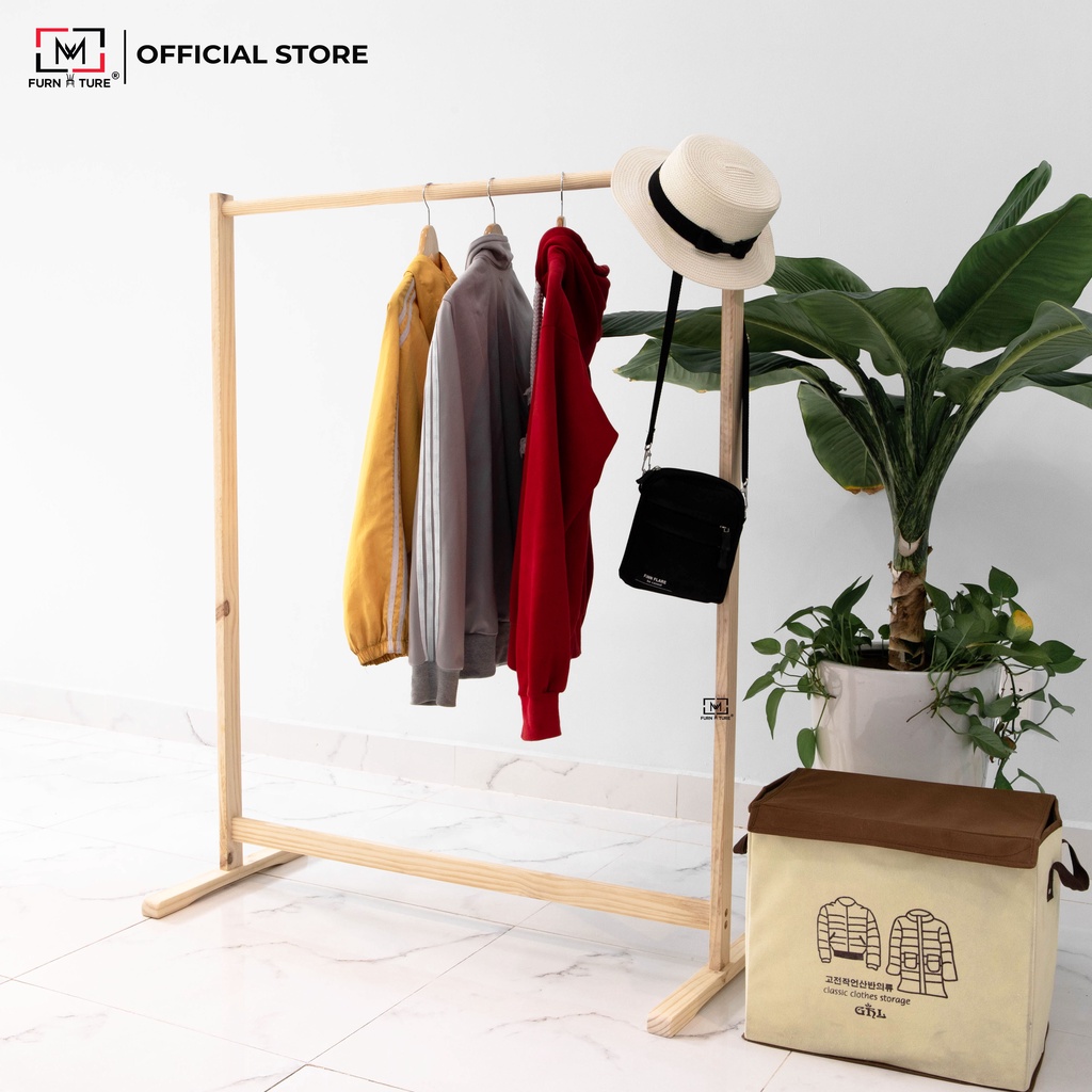 Giá treo quần áo thanh đơn size 1 mét thương hiệu MW FURNITURE - Nội thất căn hộ