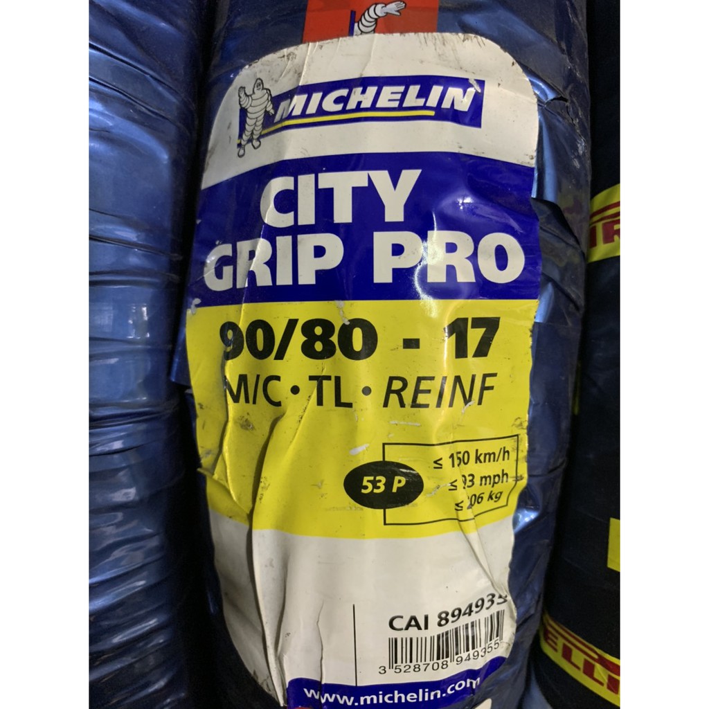 Vỏ xe 80/90-17 Michelin City gai city grip pro và các size khác của Michelin City grip pro