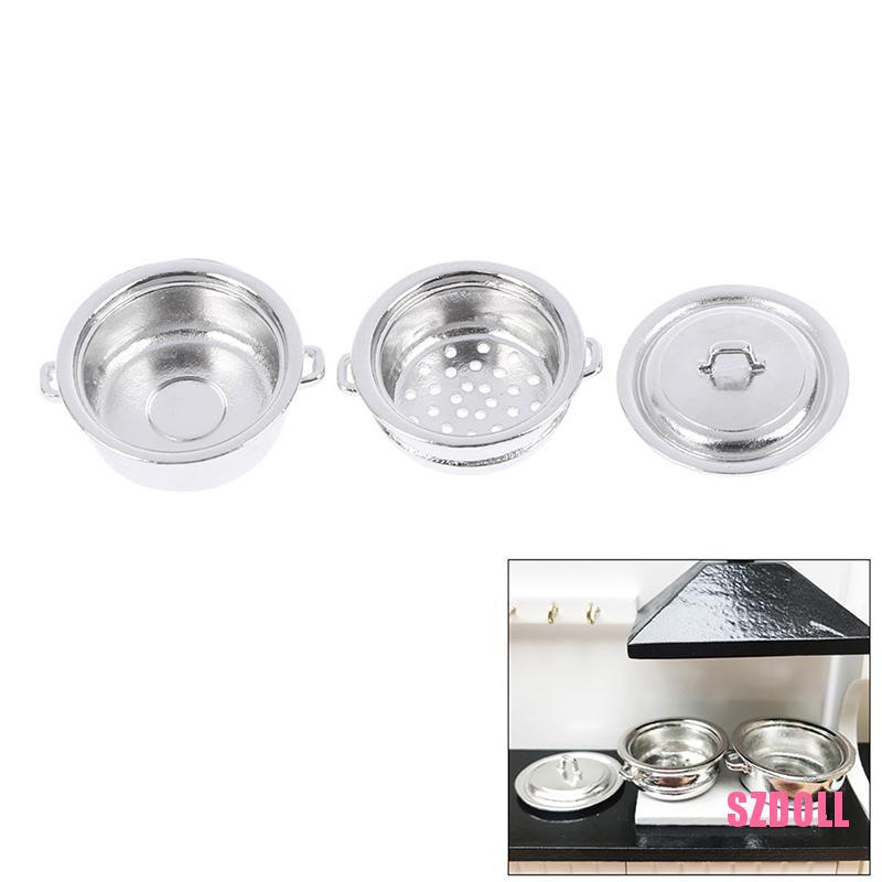 Bộ Nồi Hấp Mini Tỉ Lệ 1:12 Dành Cho Nhà Búp Bê SZDOLL6