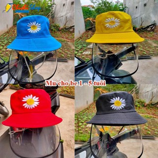 Nón/ mũ chống dịch, ngăn nước bọt, chống bụi, chống nắng cho bé 1-5 tuổi