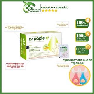 { 1 gói } Gạc rơ lưỡi Dr Papie vệ sinh răng miệng cho bé 1 gói