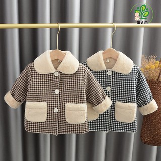 Blazer Lông Cho Bé Gái Phong Cách Hàn Quốc Áo Khoác Dạ Tweed Trẻ Em Từ 10 Đến 25Kg Mầm Store