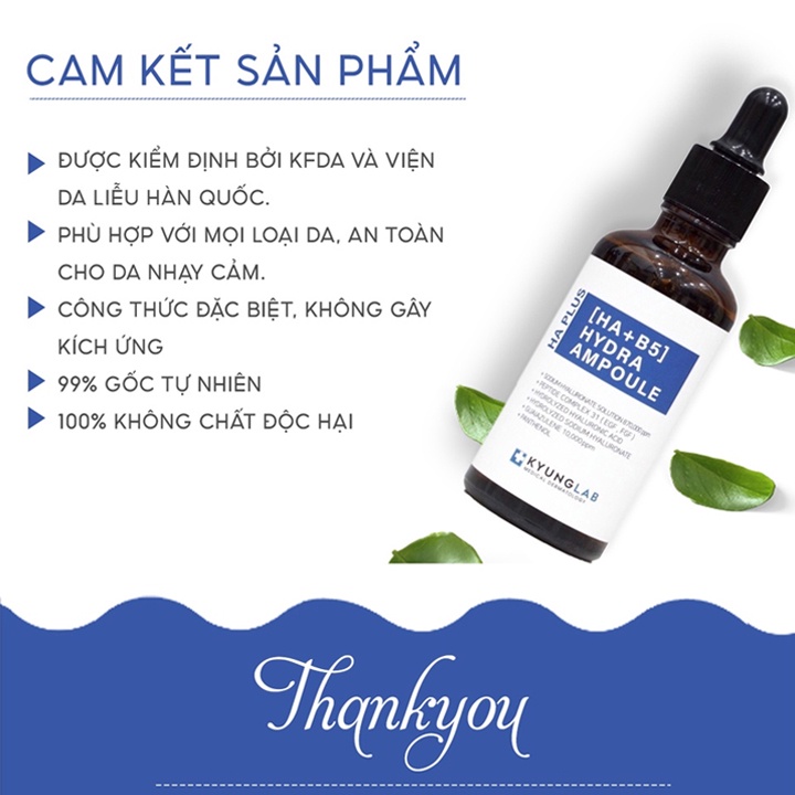 Serum Ha B5 Plus Hydra Ampoule KYUNG LAB 50ml Hàn Quốc Mit Beauty dưỡng trắng da căng bóng cấp ẩm