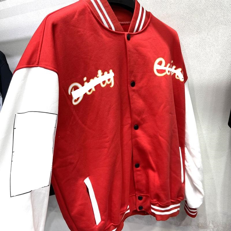 Áo Khoác Varsity Embroidered Varsity Jacket - Red nam nữ chất Nỉ KunS4