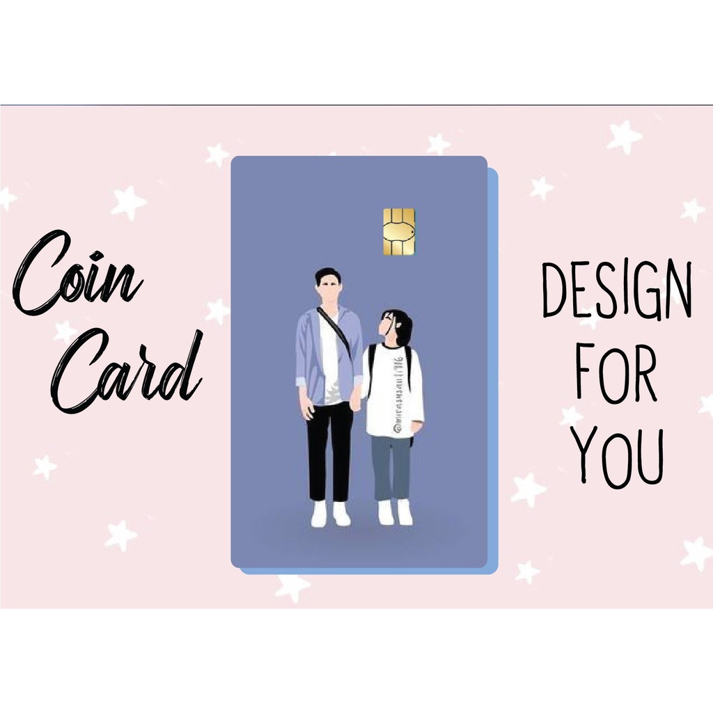 "👩‍❤️‍👨 COUPLE"( Decal dán Thẻ ATM, debit, thẻ từ, thẻ chung cư, bảo vệ thẻ) | Dán thẻ ATM COINCARD