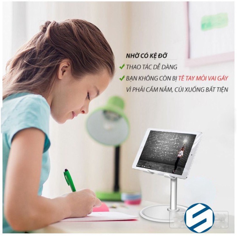 Giá Đỡ Điện Thoại Để BànFREESHIP Kệ Điện Thoại Hợp Kim Nhôm Đế Tròn Mẫu Mới