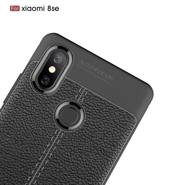 Xiaomi Mi 8SE ốp dẻo vân da chống sốc Autofocus