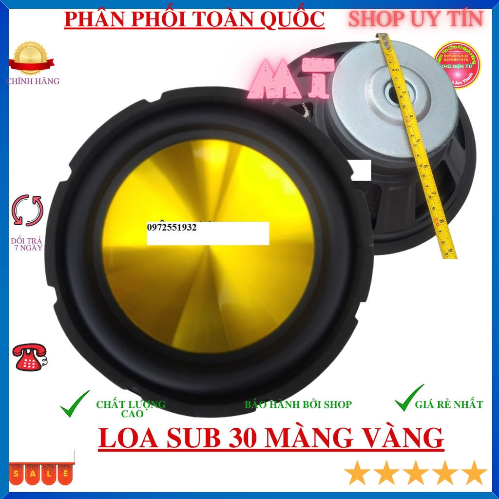 Loa sub 30 PT lòng vàng côn 50 cao cấp cho nhàn nhạc sé làm hài lòng người nghe - gjas 1 chiếc 1209-2 CỦ