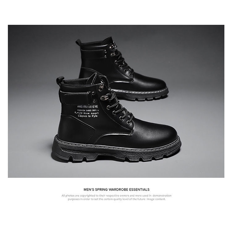 [ VIDEO THẬT] Giày COMBAT BOOTS ,Giày bốt nam bốt cổ cao kiểu dáng trẻ trung năng động đế cao da mềm đi rất êm chân -Q53