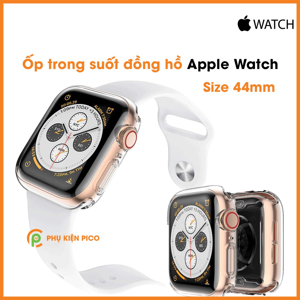 Ốp đồng hồ Apple Watch Series 1/2/3/4/5 Silicon dẻo trong suốt bản 38/40/42/44mm