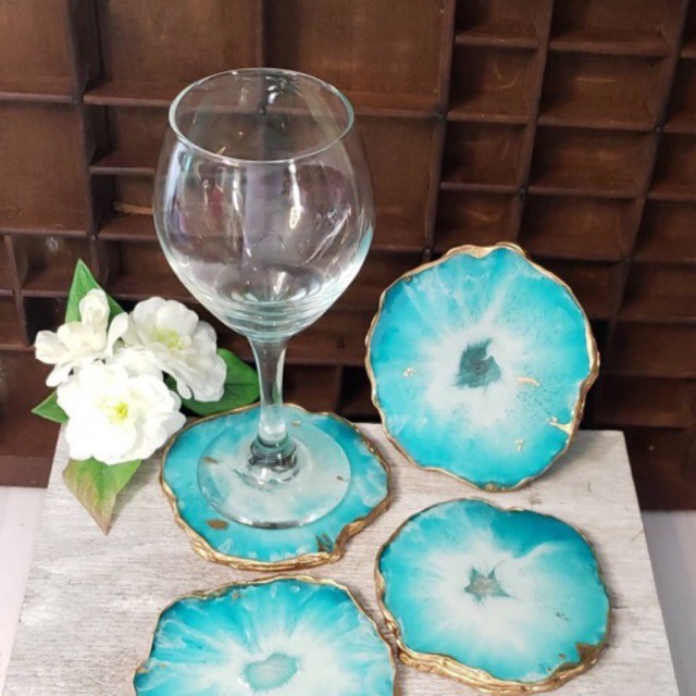 Khuôn Epoxy Resin làm lót ly viền lượn