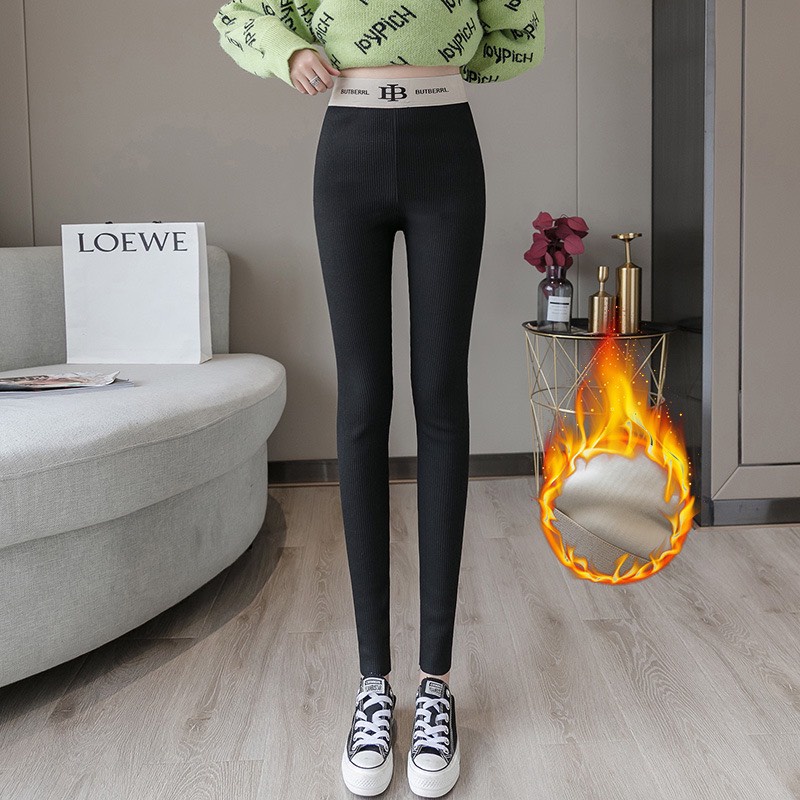 Quần Legging Nữ - Quần legging bông BT cạp cao chữ B mã QA16