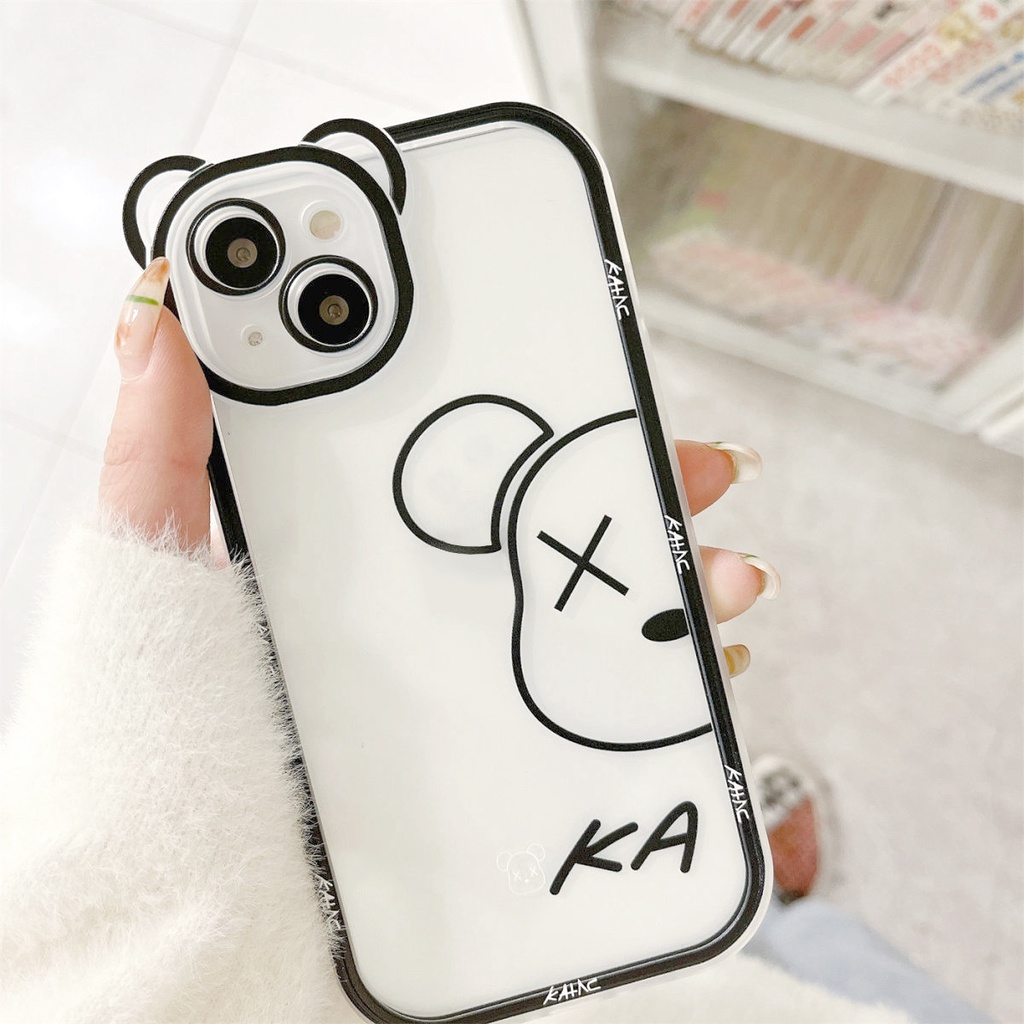 Ốp lưng iphone camera gấu line kaws 6/6plus/6s/6splus/7/7plus/8/8plus/x/xs/11/12/13/14/pro/max/promax/plus/shin/case
