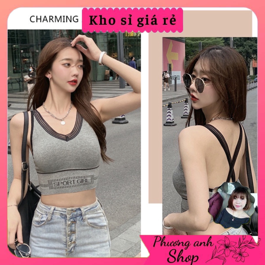 ` Áo ba lỗ croptop nữ SPORT GIRL dáng áo 3 lỗ ôm chất liệu thun cotton 100% co dãn mạnh. VG652