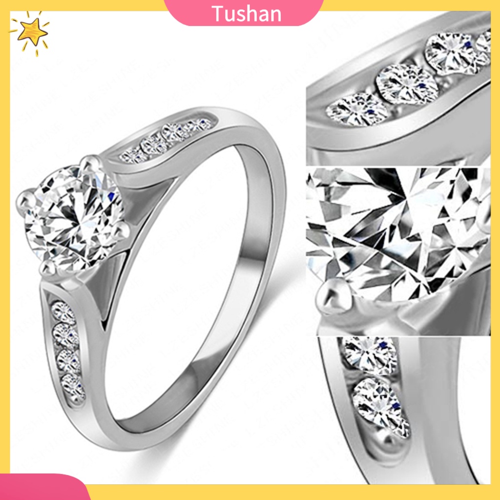 Nhẫn đeo tay kim loại đính đá lấp lánh thiết kế sang trọng cho nữ
