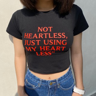 Usthebasic - Áo croptop Heartless