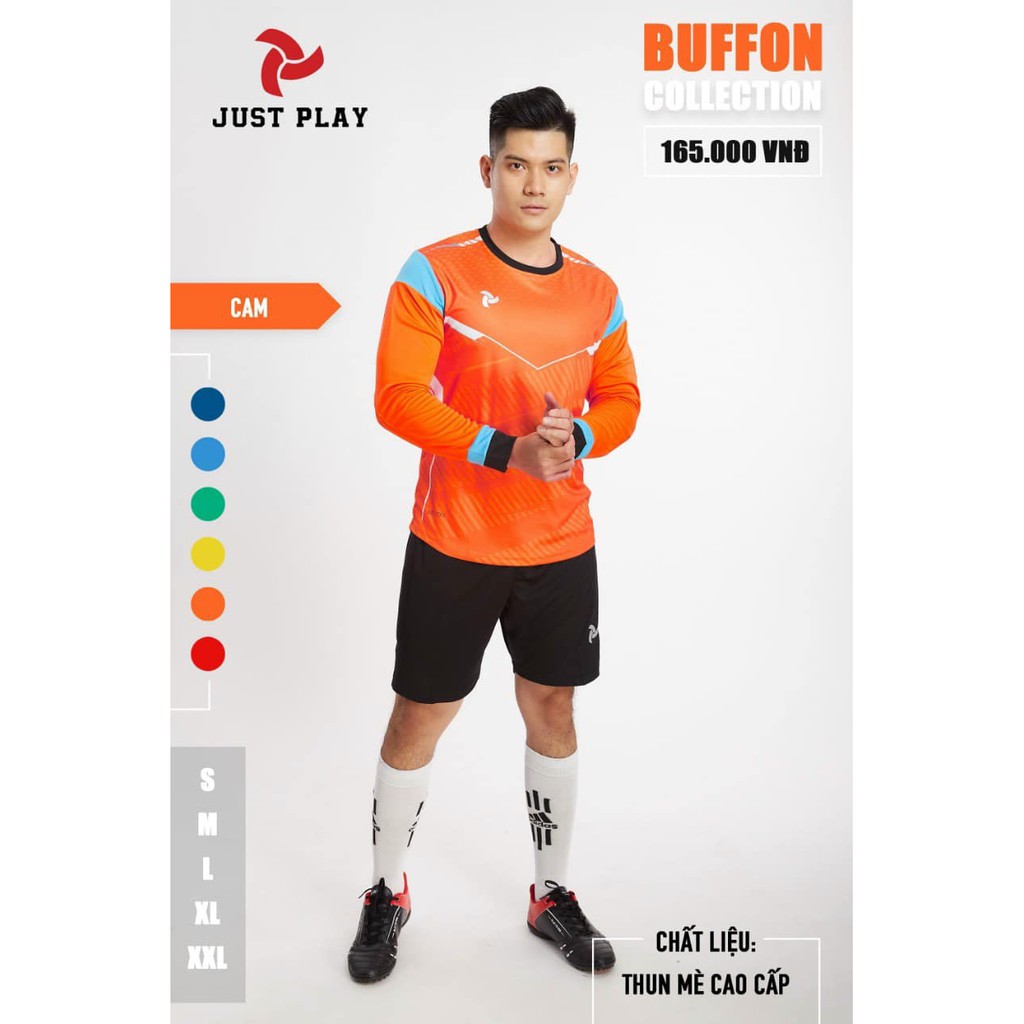 Bộ Đồ Thủ Môn Buffon - Bộ GK - JustPlay Cao Cấp Vải Mè