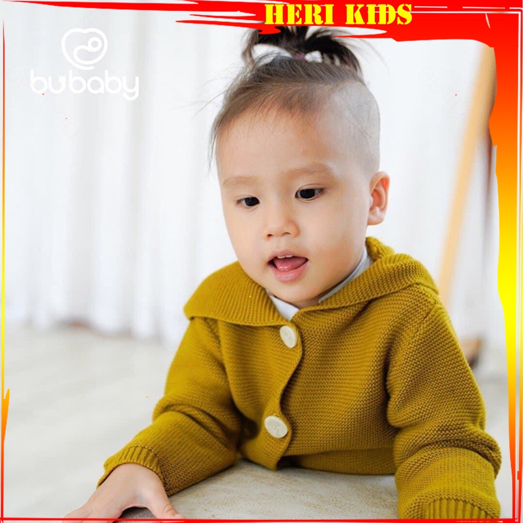 Áo khoác len có mũ cao cấp Bu, Bubaby cho bé 6m - 4Y