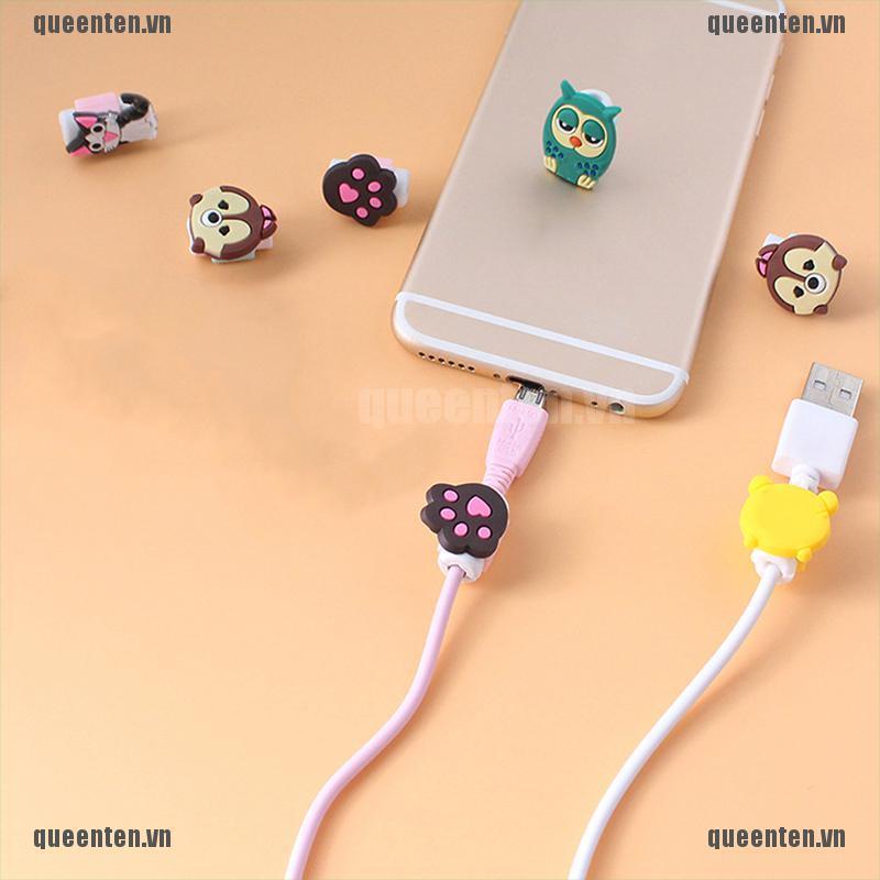 Phụ Kiện Bảo Vệ Đầu Dây Cáp Hình Hoạt Hình Đáng Yêu