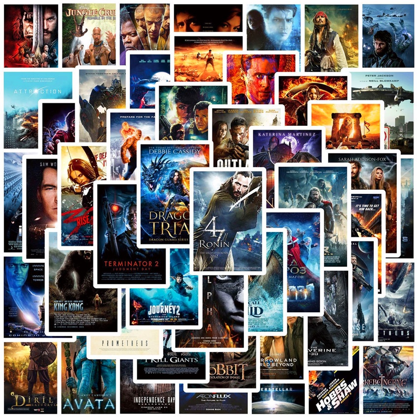 ❉ Mixed Classical Poster Cover Series 02 Movies Film Mini Poster Stickers ❉ 50Pcs/Set DIY Fashion Luggage Laptop Skateboard Doodle Decals Stickers